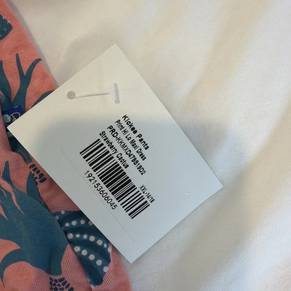 Kickee Pants Bamboo Girl Cactus Hi Lo Maxi Dress Size XXL 14/16 New